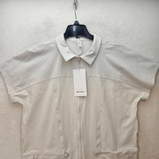 LULULEMON WOMEN'S 10 STRETCH RIB POCKETED ROMPER WHITE RARE NWT