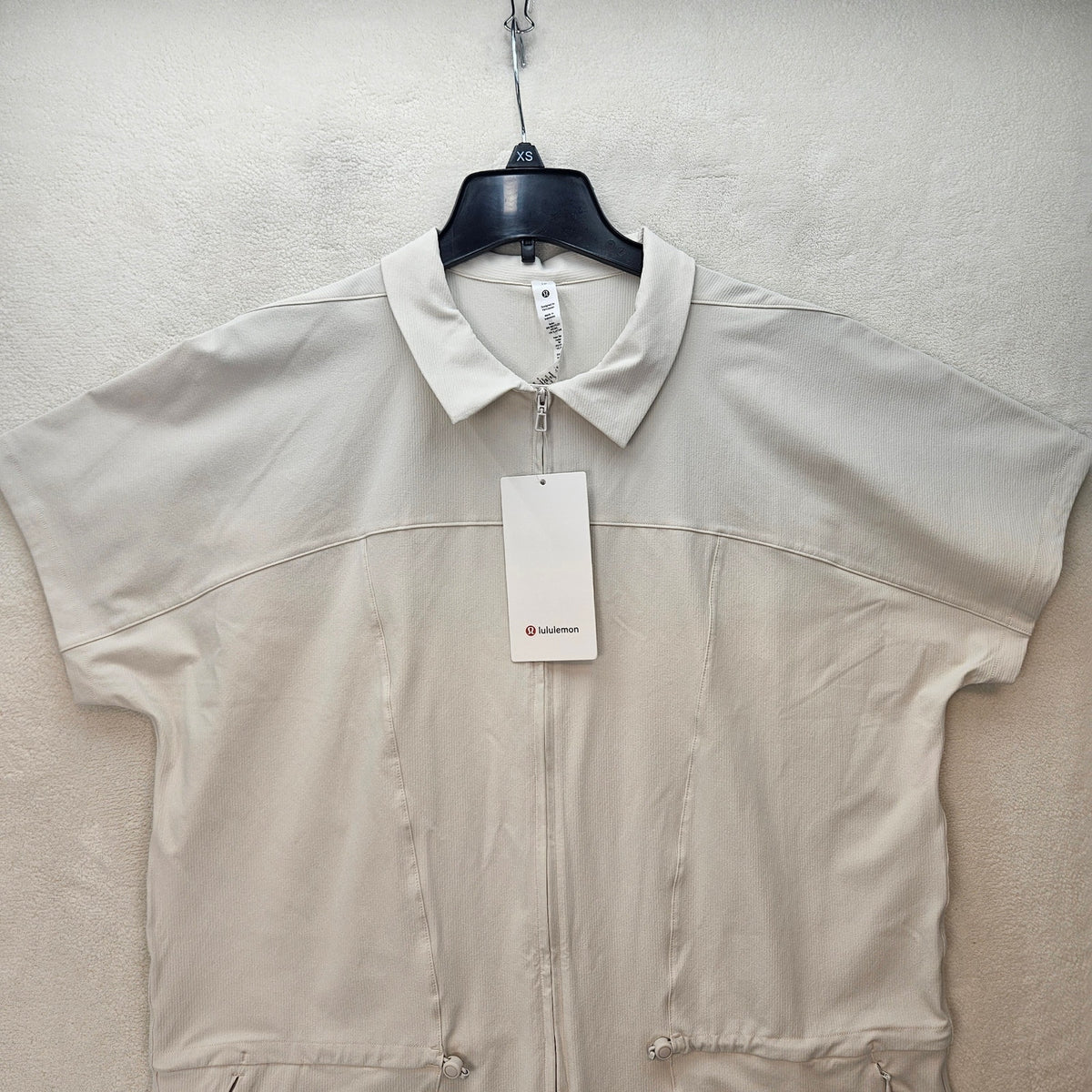 LULULEMON WOMEN'S 10 STRETCH RIB POCKETED ROMPER WHITE RARE NWT