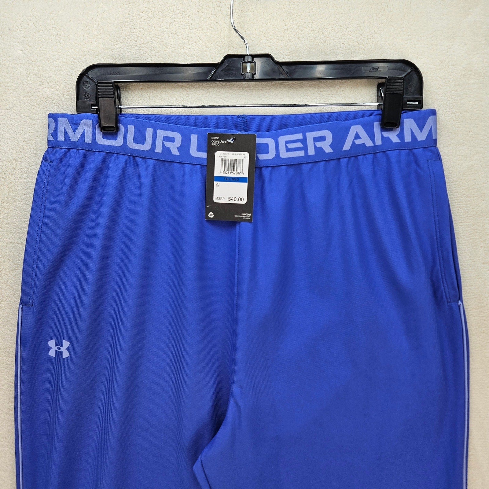 UNDER ARMOUR GIRLS XL TRAINING PLAY UP PANTS ROYAL BLUE 1366768-401 NWT