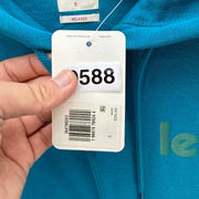 LEVI'S MEN'S SMALL OG FLEECE HOODIE TEAL BLUE SOFT MID DUTY