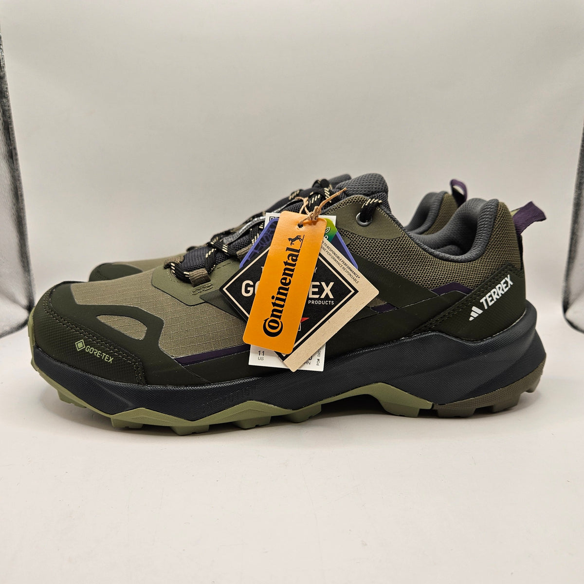 ADIDAS MEN'S 11 TERREX SKYCHASER AX5 GORE-TEX HIKING SHOES GREEN JQ2224