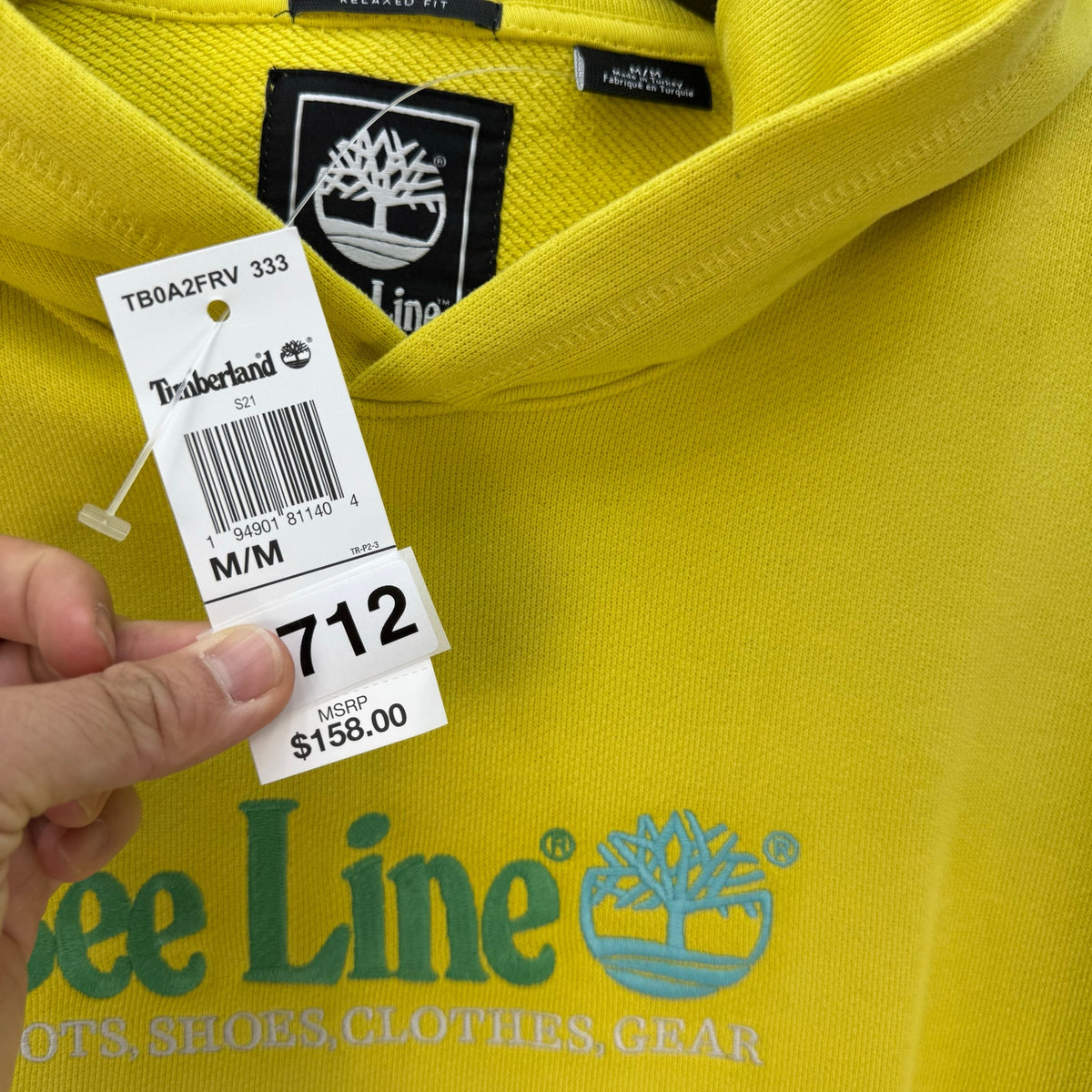 TIMBERLAND x BEELINE SIZE MEDIUM MUSTARD YELLOW RARE HOODIE
