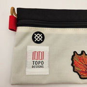 STANCE X TOPO DESIGNS CANVAS ACCESSORY POUCH ZIPPER BAG MUSHROOM PATCHES NWT
