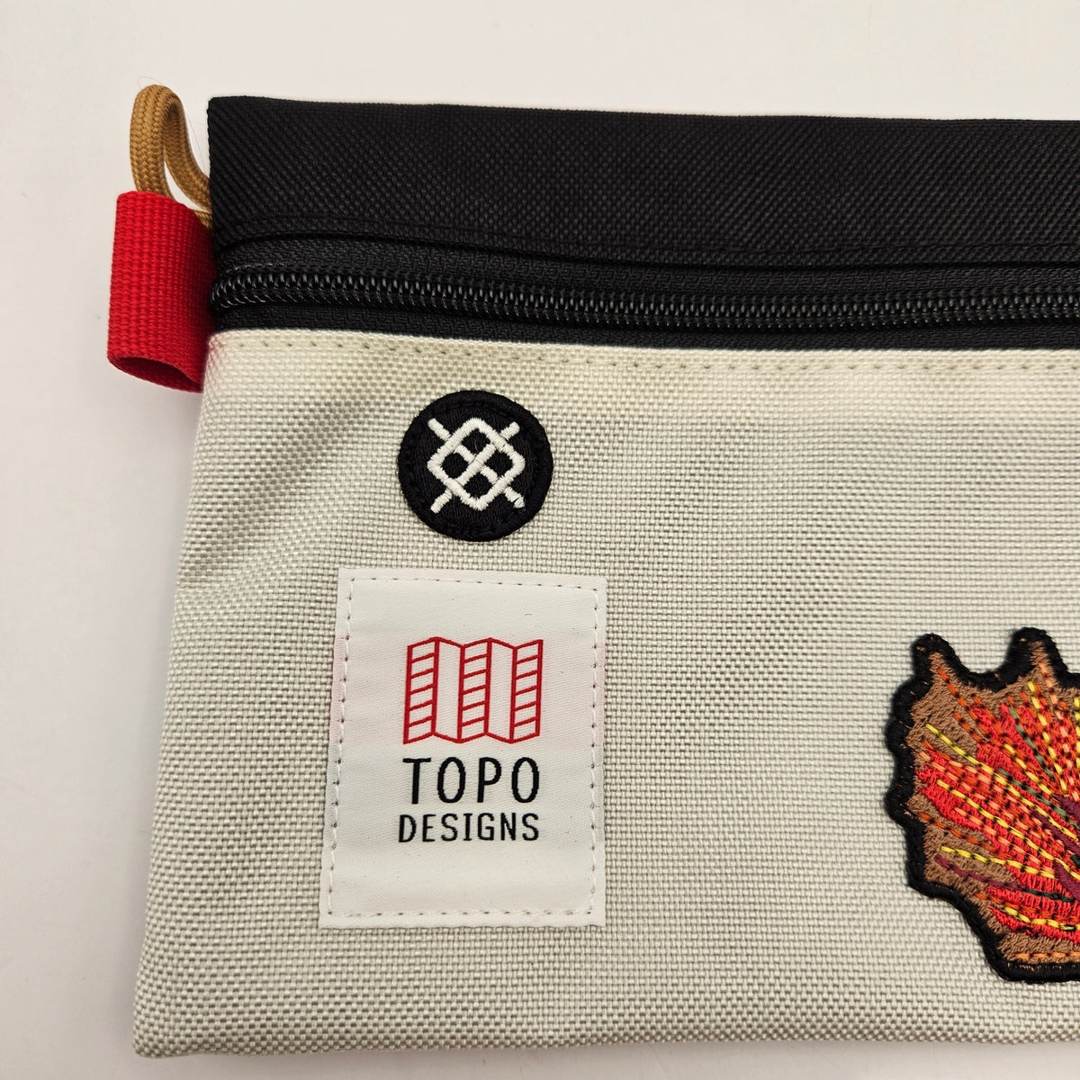 STANCE X TOPO DESIGNS CANVAS ACCESSORY POUCH ZIPPER BAG MUSHROOM PATCHES NWT