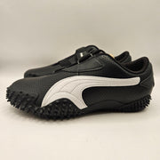 PUMA WOMEN'S 7.5 MOSTRO PERFORATED BLACK WHITE LEATHER SHOES 400992-02