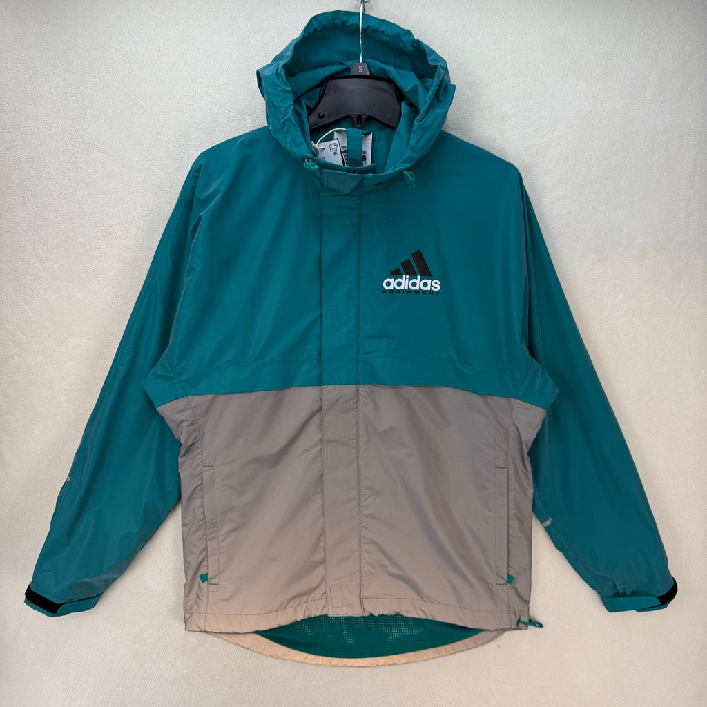 ADIDAS MEN'S XSMALL EQT REFLECTIVE WINDBREAKER JACKET JC8228 BLUE/SILVER