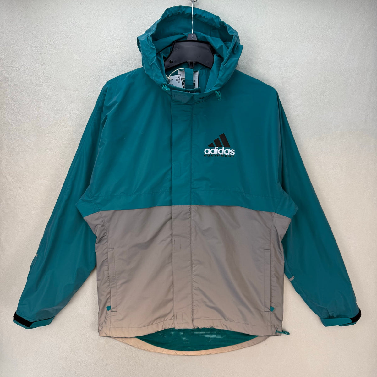 ADIDAS MEN'S XSMALL EQT REFLECTIVE WINDBREAKER JACKET JC8228 BLUE/SILVER