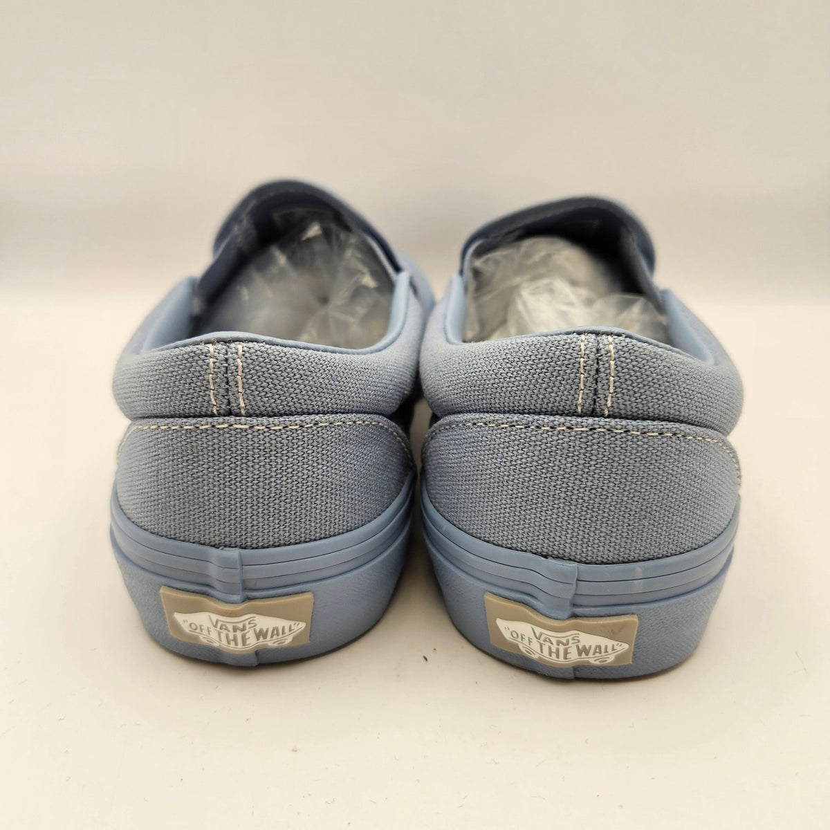 VANS WOMEN'S 7.5 CLASSIC SLIP ON PASTEL MONO DUSTY BLUE NWOB