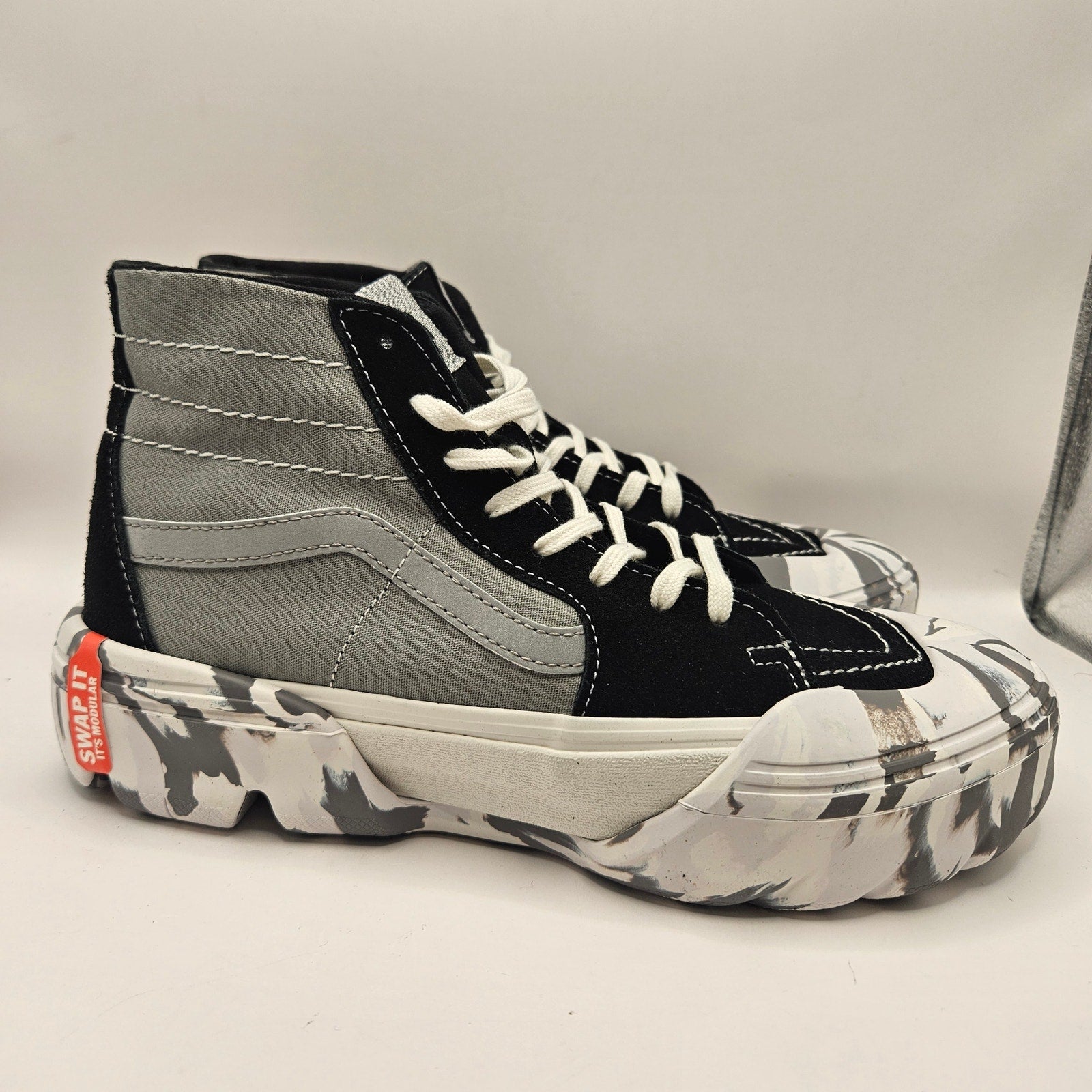 VANS MEN'S 7.5 WOMEN'S 9 SK8-Hi TAPERED MOON ROCKS BLACK MODULAR NWOB
