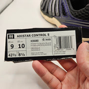ADIDAS MEN'S 9 ADISTAR CONTROL KI6680 BLACK METALLIC PURPLE LOW TOP BREATHABLE