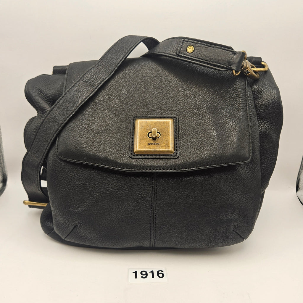 DKNY Y2K VINTAGE SOFT LEATHER SHOULDER BAG TURNLOCK NEW WITH TAG RARE CONDITION