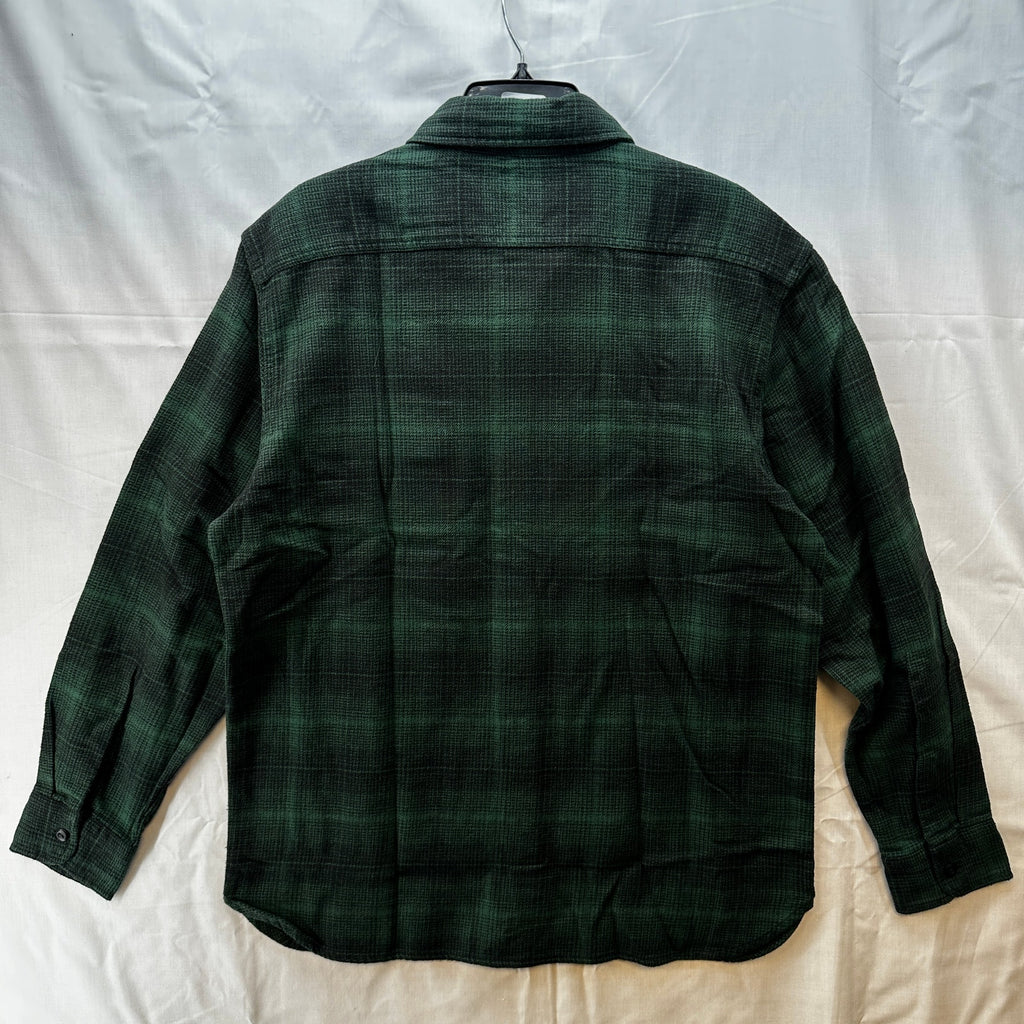 Levi's Mens Relax Fit Pine Green Plaid Shirt Size Medium