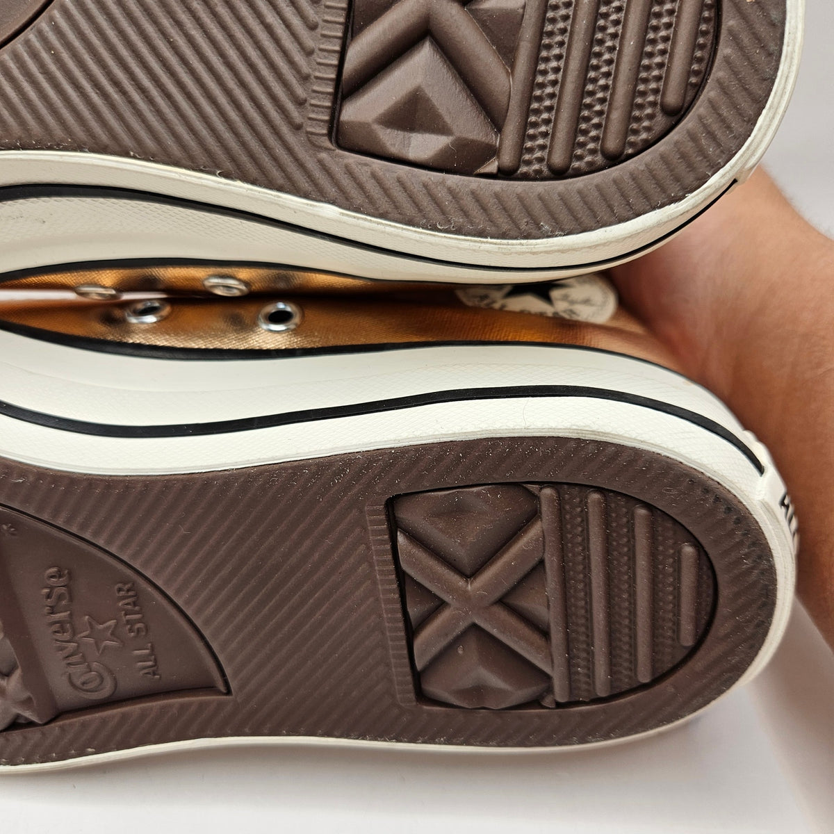 CONVERSE KIDS 6 CHUCK TAYLOR ALL STAR METALLIC ROSE GOLD A11792C HIGH SNEAKER