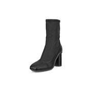 ECCO WOMEN'S 40 SCULPTED ALBA BLOCK 65 BLACK LEATHER HEEL BOOT NIB 23481351052