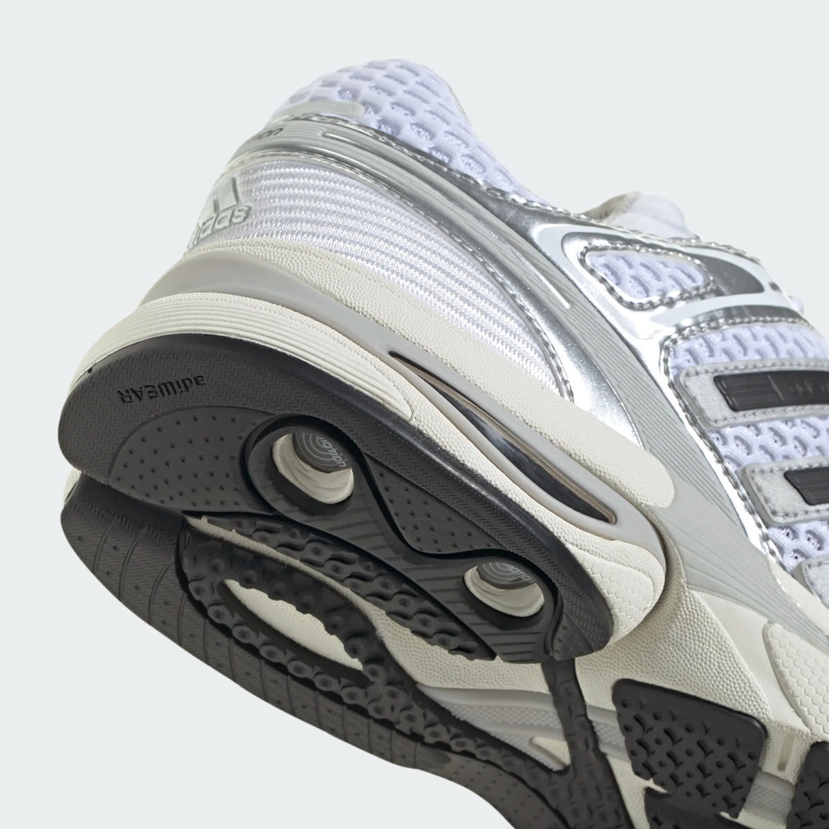 ADIDAS MEN'S 10.5 ADISTAR CONTROL 5 RUNNING SHOES METALLIC SILVER WHT JQ4168 NIB