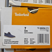 TIMBERLAND MEN'S 7 HOOKSET LOW LACE SNEAKER BLUE CANVAS BOAT SHOE TB0A6CNJEP4