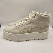 PUMA WOMEN'S 9.5 KARMEN II MID ANIMAL FEVER SNEAKERS WHITE PUMA GOLD 397460-01