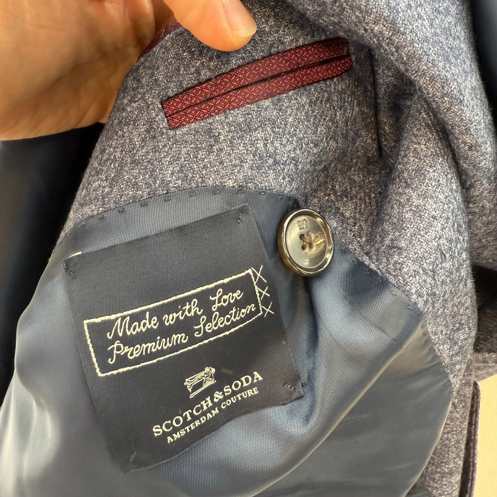 Scotch & Soda Blazer Jacket Dark Navy Blue Mens XL