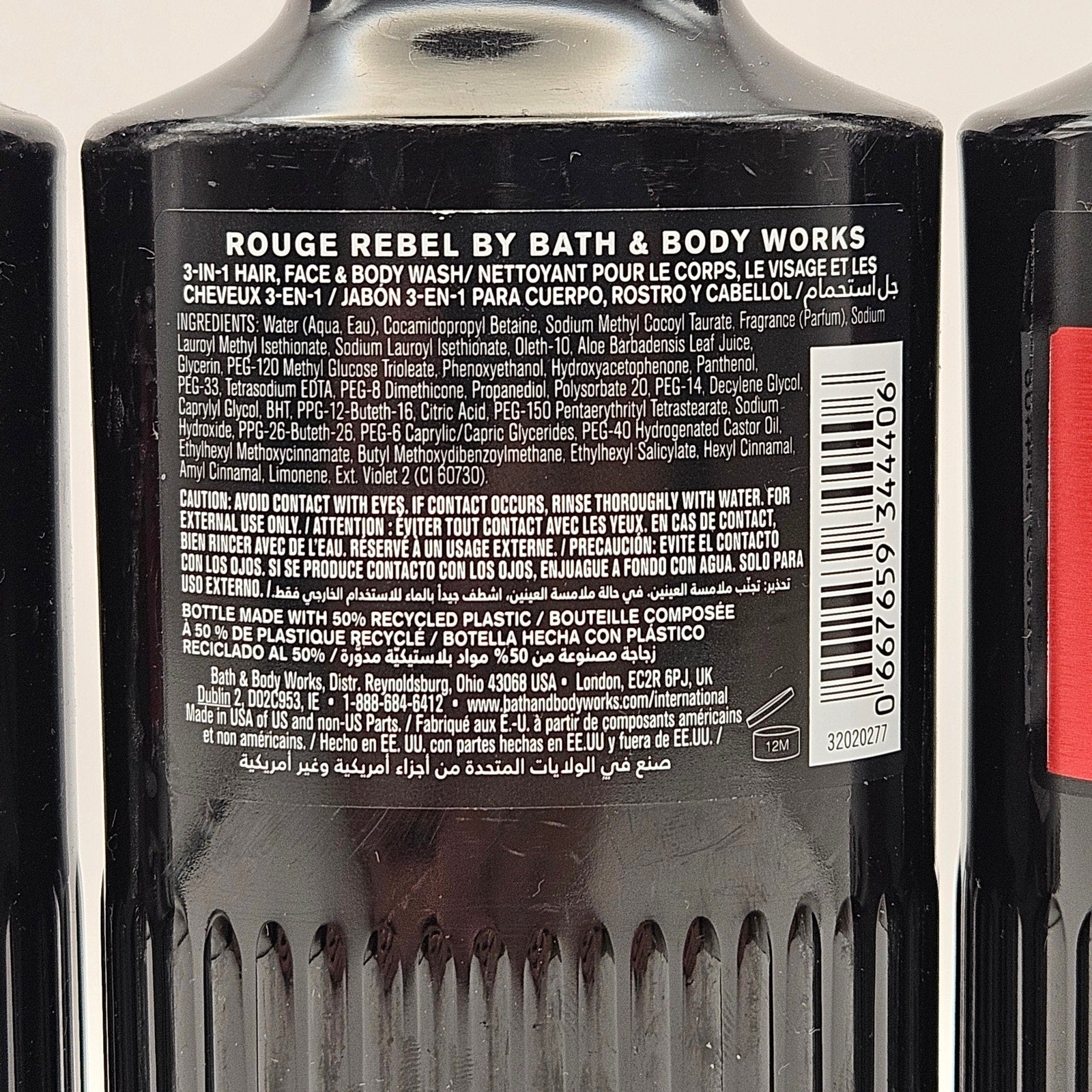 BATH & BODY WORKS ROUGE REBEL 3 IN 1 BODY WASH LOT 3