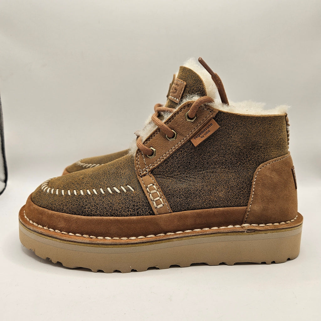 UGG WOMEN'S 6 NEUMEL CRAFTED REGENERATE BROWN SUEDE SNOW BOOTS 1144016 NWOB