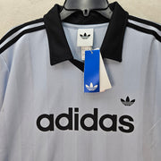 ADIDAS MEN'S LARGE ARCHIVE COLLAR ENGINEERED SKY BLUE BLACK REGULAR FIT KE2453