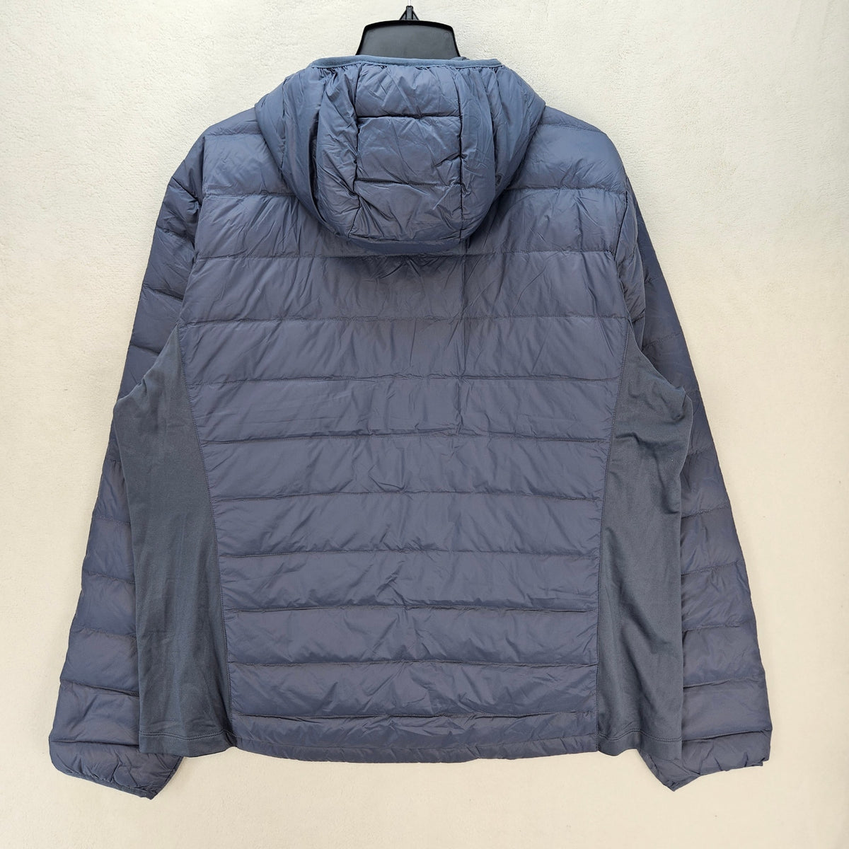 EDDIE BAUER MEN'S XLARGE DOWN PUFFER JACKET HOODED GRAY NWT