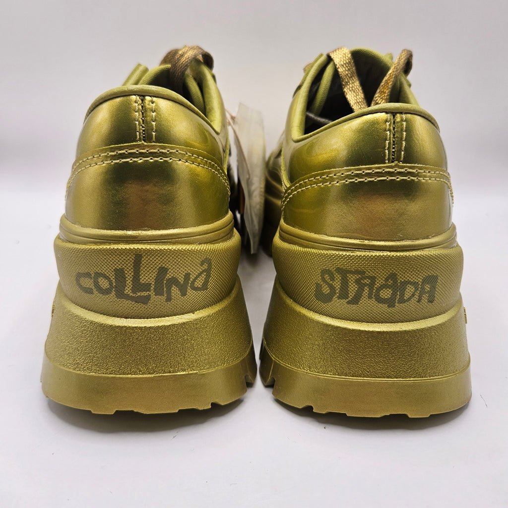 VANS X COLLINA STRADA WOMEN'S 7.5 GOLD OLD SKOOL VIBRAM CASUAL SNEAKERS NWOB