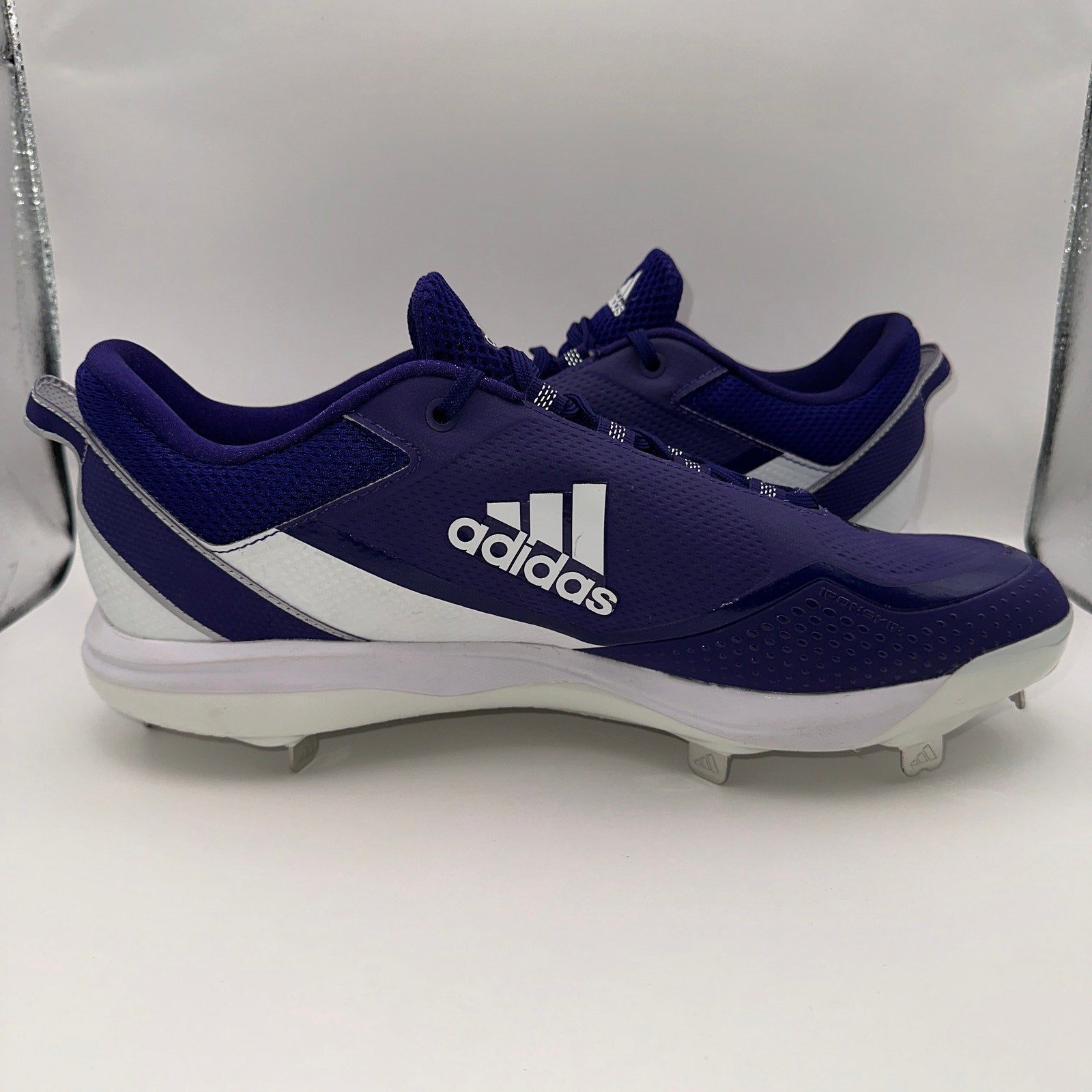 Adidas Icon 7 Mens 14 Metal Baseball Cleats Purple White S23854