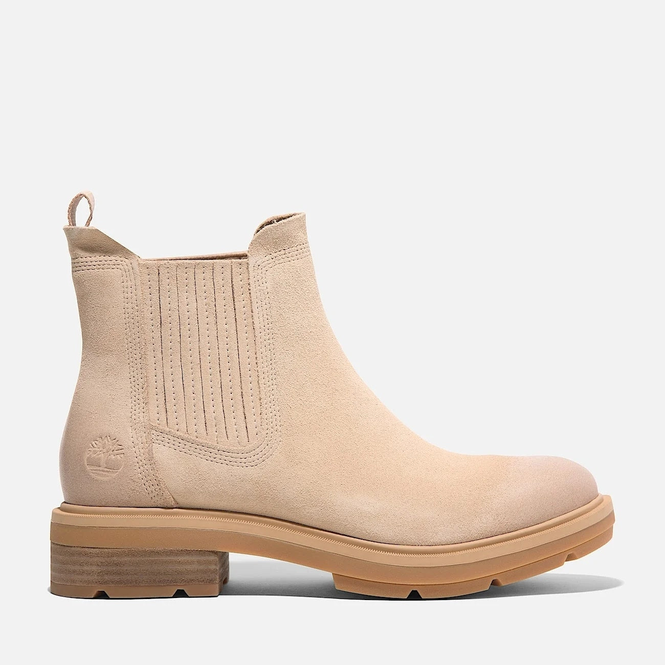 TIMBERLAND WOMEN'S 8 BRIMFIELD MID CHELSEA BOOT LT BEIGE SUEDE NIB