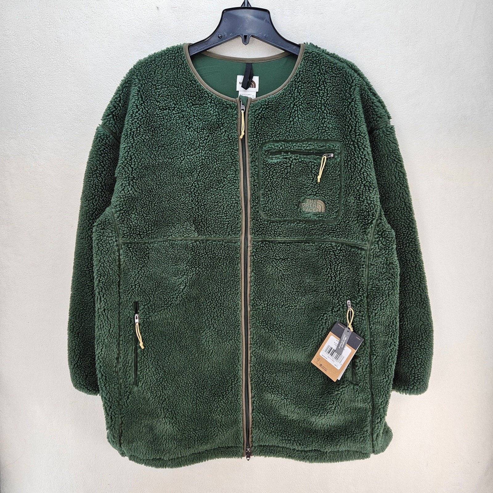 THE NORTH FACE WOMEN'S XXL EXTREME PILE COAT SHERPA FLEECE GREEN NWT
