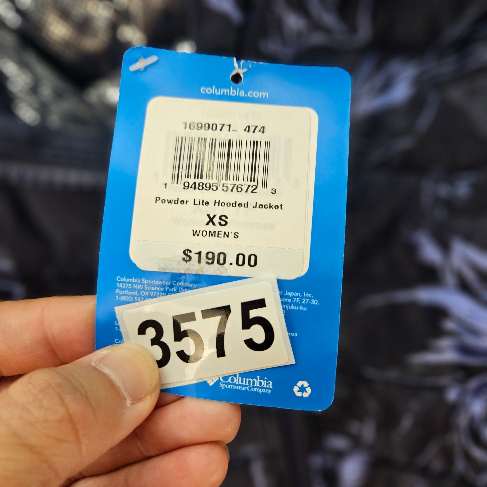COLUMBIA WOMEN'S XS POWDER LITE HOODED JACKET FLORAL PRINT OMNI HEAT PUFFER COAT