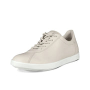 ECCO WOMEN'S 41 TRAVEL WITH LACE UP GRAVEL GREY WHITE SNEAKER NIB
