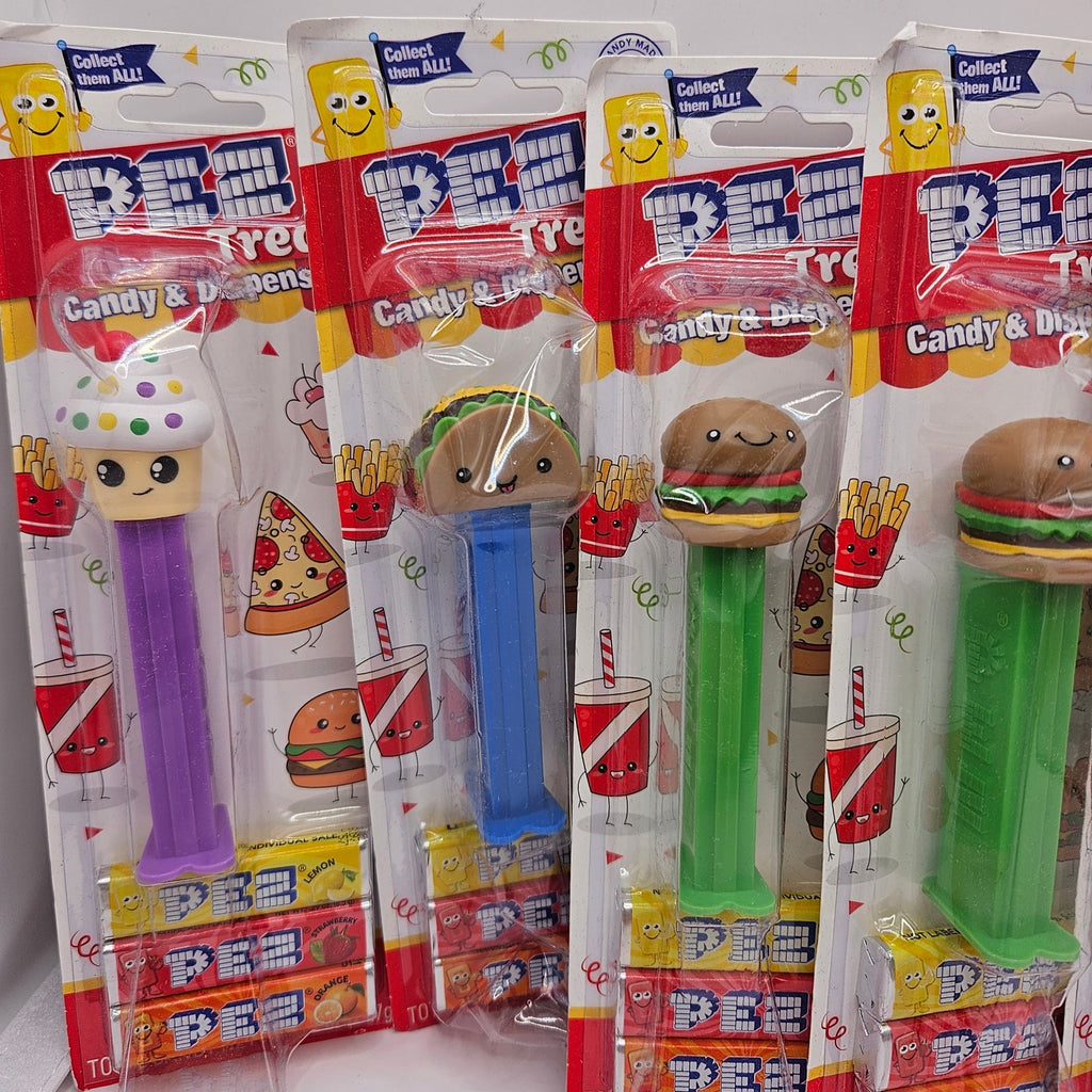 PEZ+CANDY+DISPENSER CUPCAKE/TACO/BURGER/DONUT NEW DECEMBER 2027
