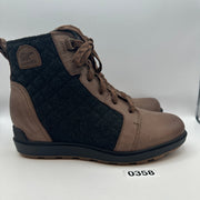 SOREL Women's 11 Evie II Lace Plus WP Tobacco/Black Boots