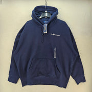POLO RALPH LAUREN MEN'S XL NAVY BLUE TERRY CLOTH HEAVY DUTY PULLOVER HOODIE NWT