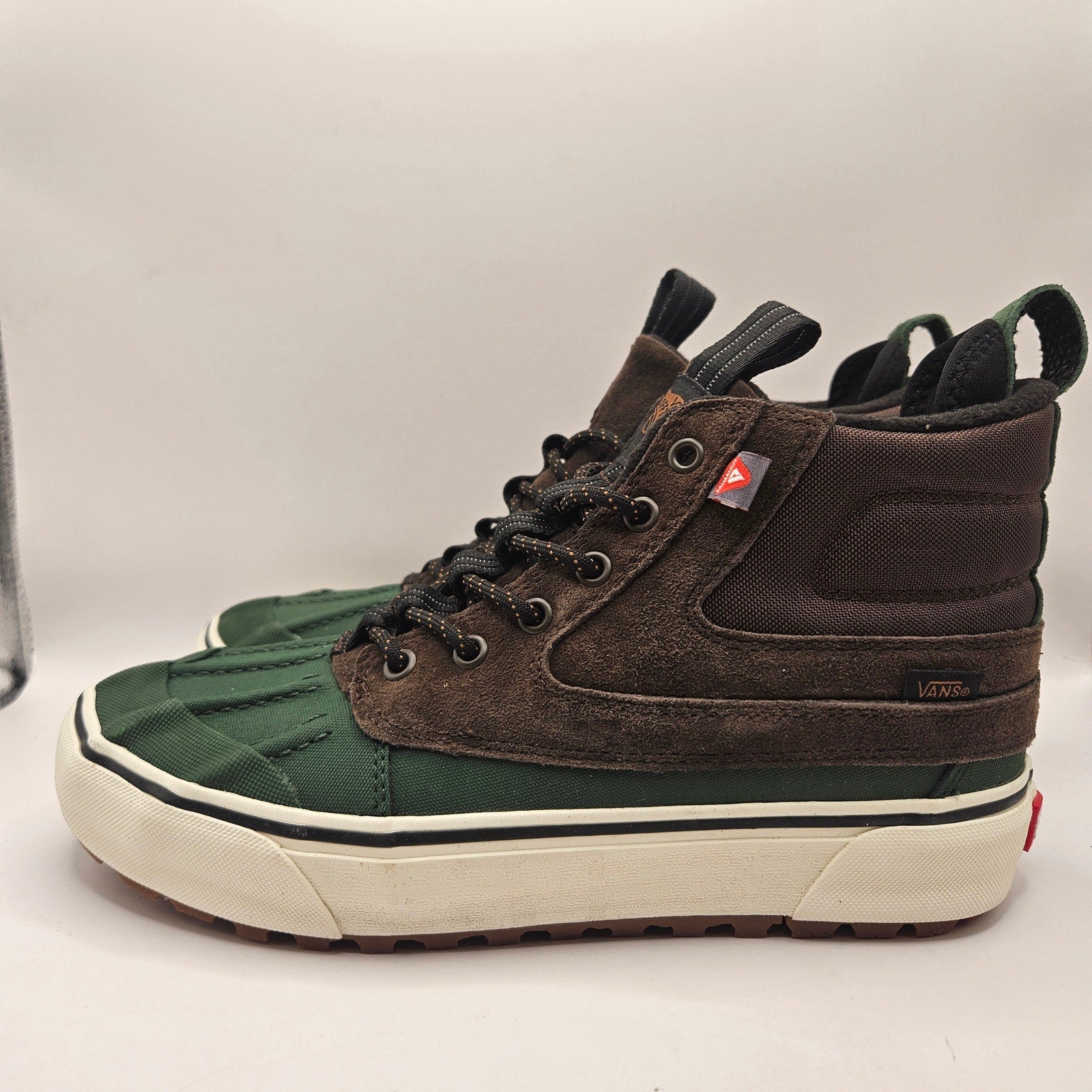 VANS MEN'S 7.5 SK8-HI DEL PATO MTE-2 UTILITY BOOTS BROWN GREEN NWOB WATERPROOF