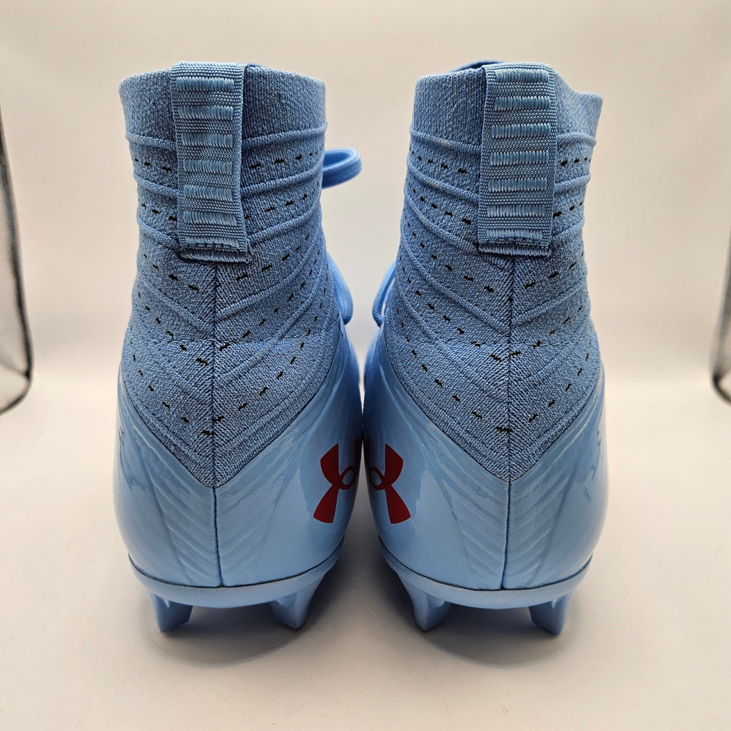 UNDER ARMOUR MEN'S 11.5 FOOTBALL CLEATS HIGHLIGHT MC KNIT BLUE NWOB 3028000-403