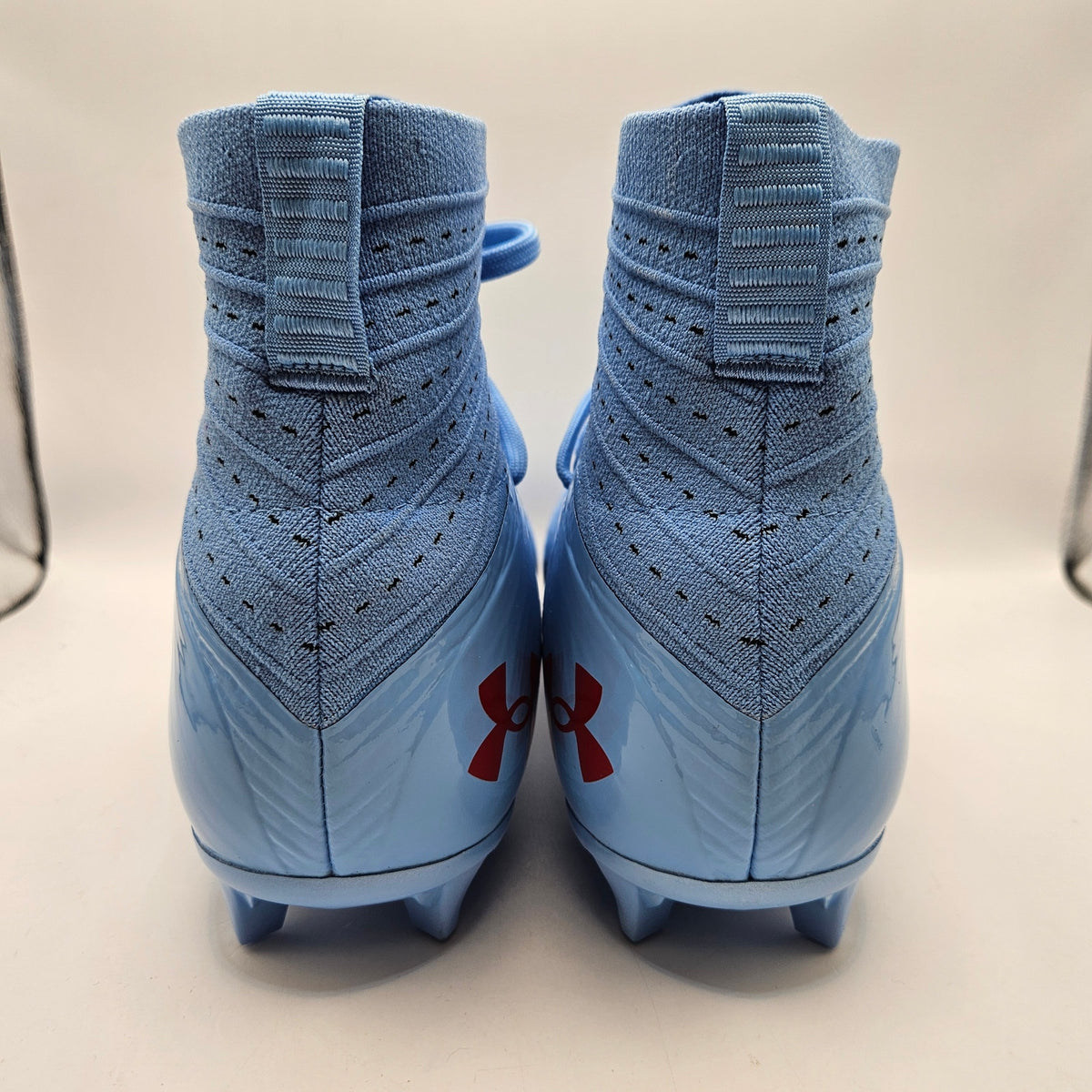 UNDER ARMOUR MEN'S 11.5 FOOTBALL CLEATS HIGHLIGHT MC KNIT BLUE NWOB 3028000-403