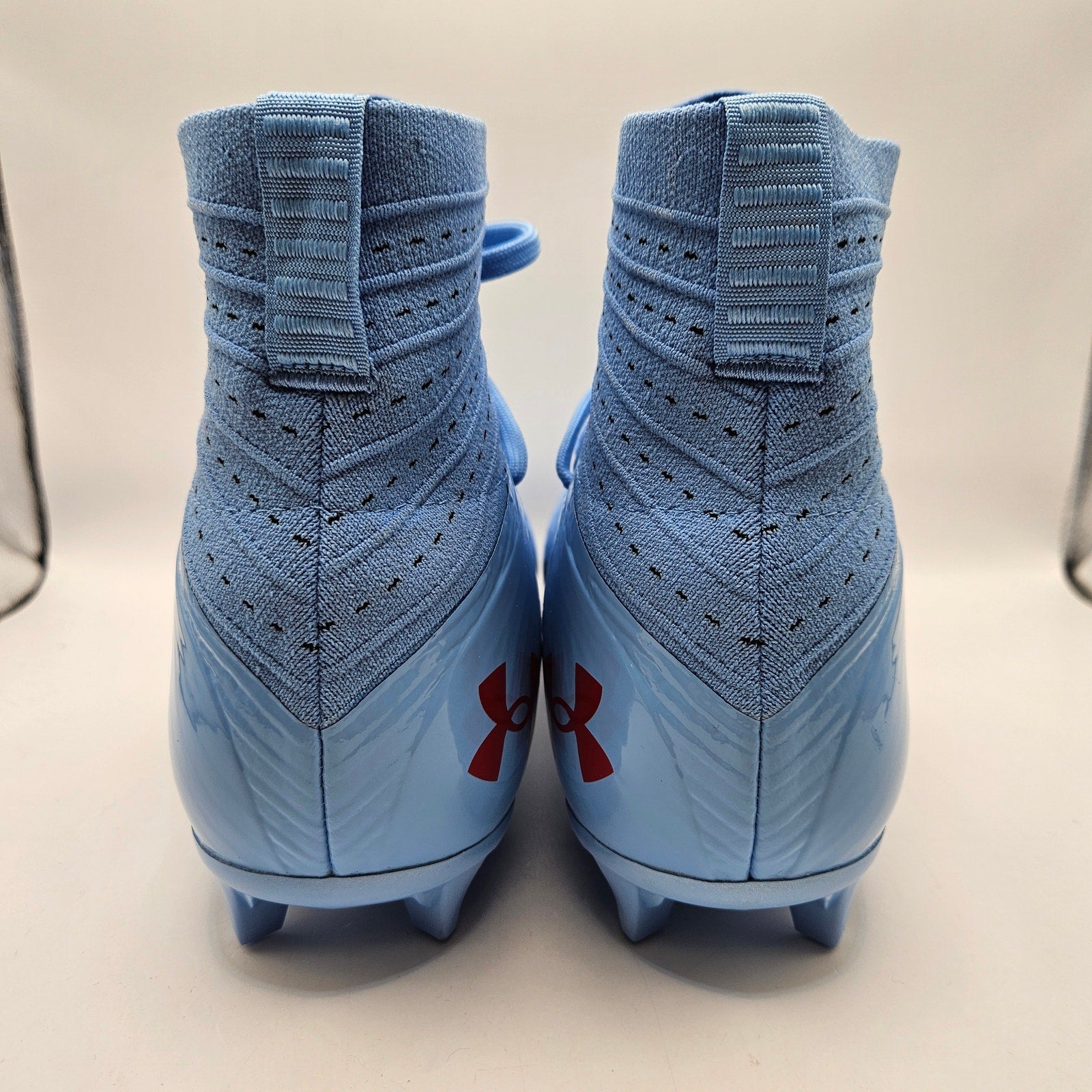 UNDER ARMOUR MEN'S 11.5 FOOTBALL CLEATS HIGHLIGHT MC KNIT BLUE NWOB 3028000-403