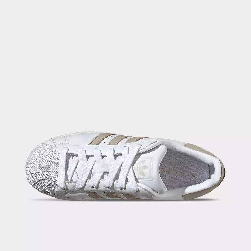 ADIDAS ORIGINALS WOMEN'S 11 SUPERSTAR II WHITE WONDER BEIGE ALUMINA JH7059 NIB