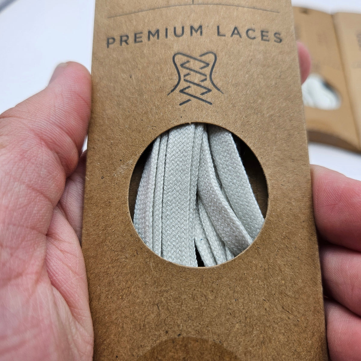LOT OF 4 - ECCO PREMIUM LACES 100CM WHITE FLAT NIB 1X4 PAIRS