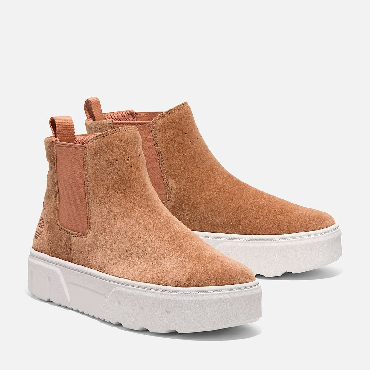 TIMBERLAND WOMEN'S 9.5 LAUREL COURT MID PULL ON SNEAKER RUST SUEDE NIB