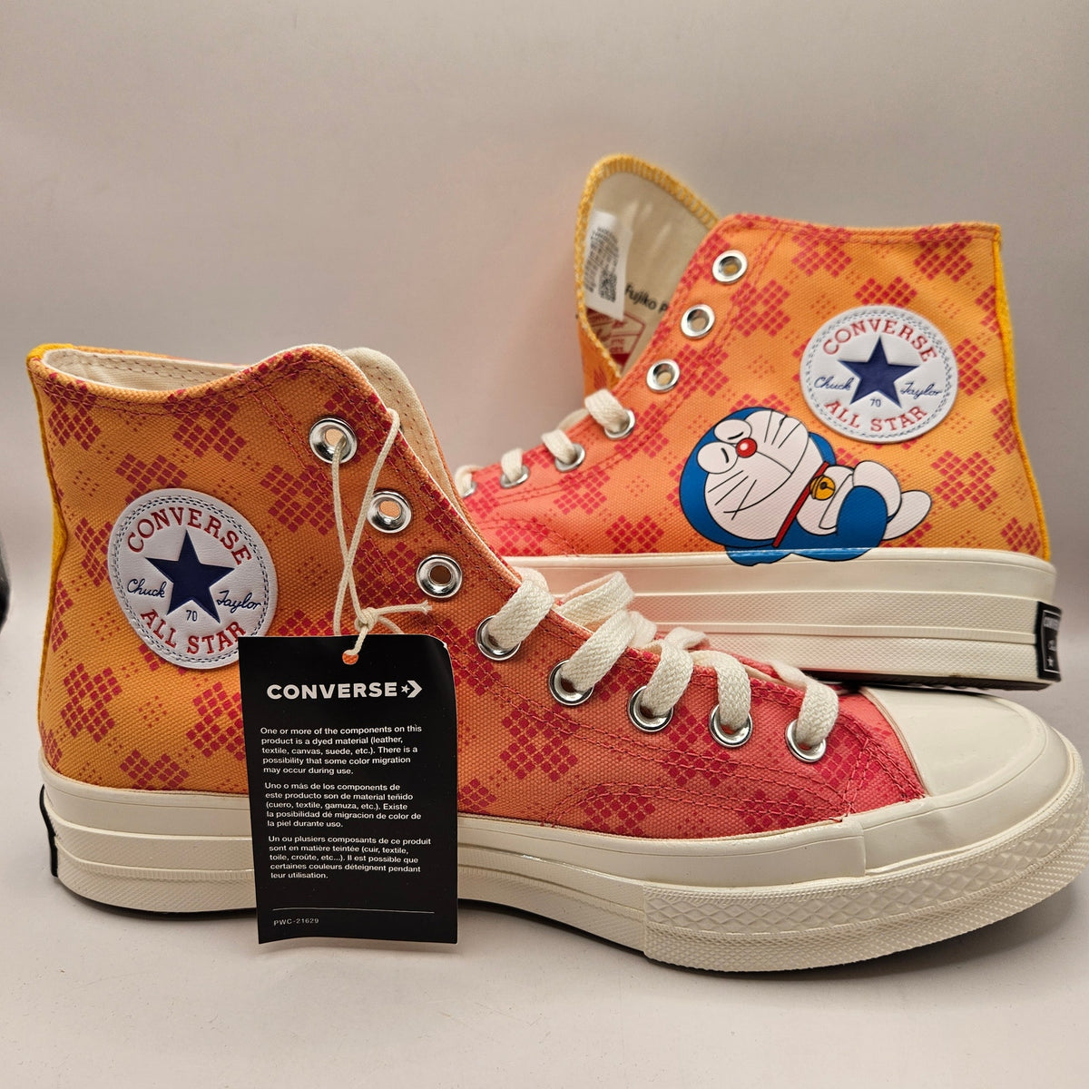 CONVERSE MEN'S 8.5 CHUCK 70 HIGH DORAEMON PINK A15790C CANVAS SNEAKER