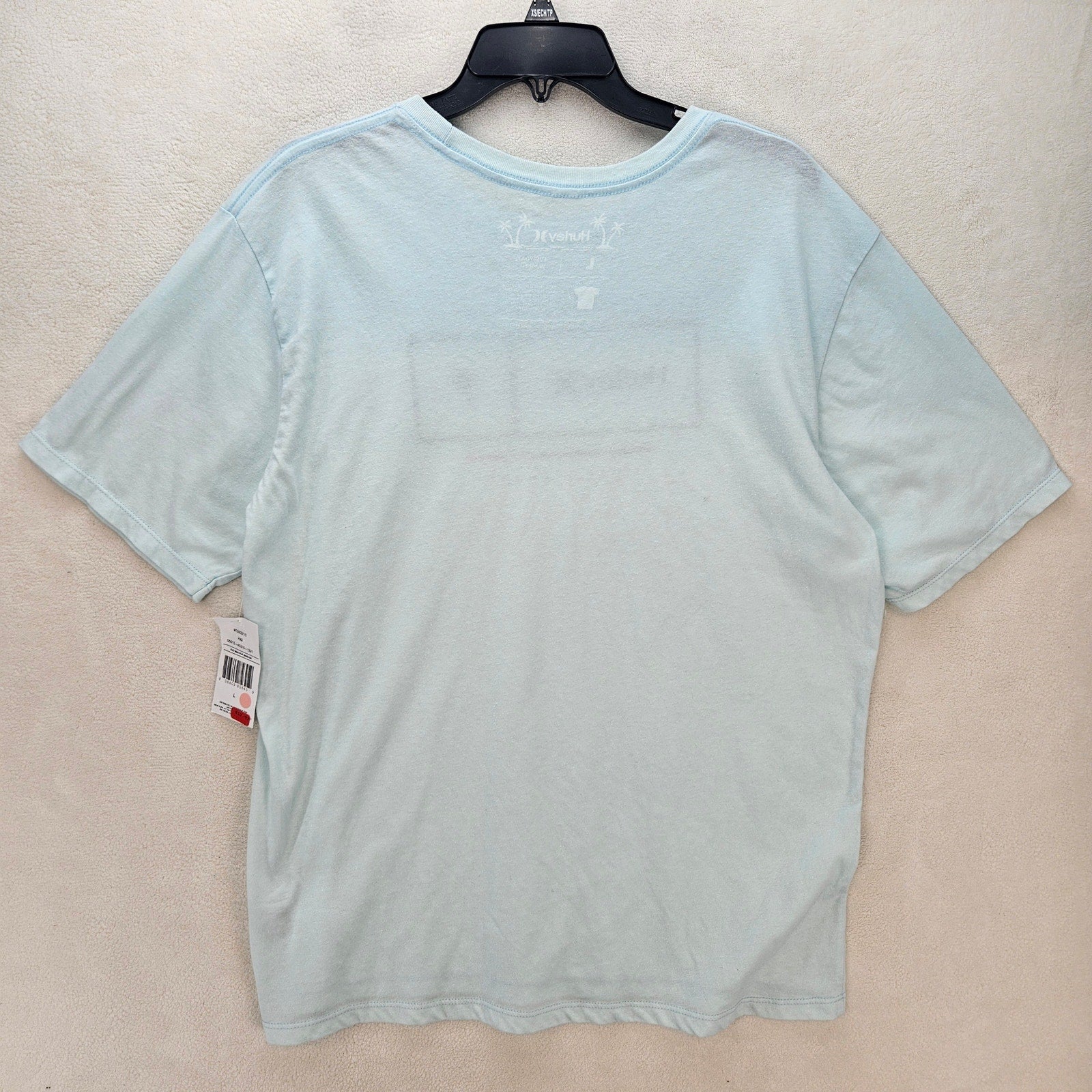 HURLEY MEN'S LARGE EVERYDAY WASH POP BARS LIGHT BLUE SS TSHIRT NWT