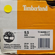 TIMBERLAND WOMEN'S 9.5 PREMIUM 6 INCH WATERPROOF BOOT BURGUNDY BROWN NIB
