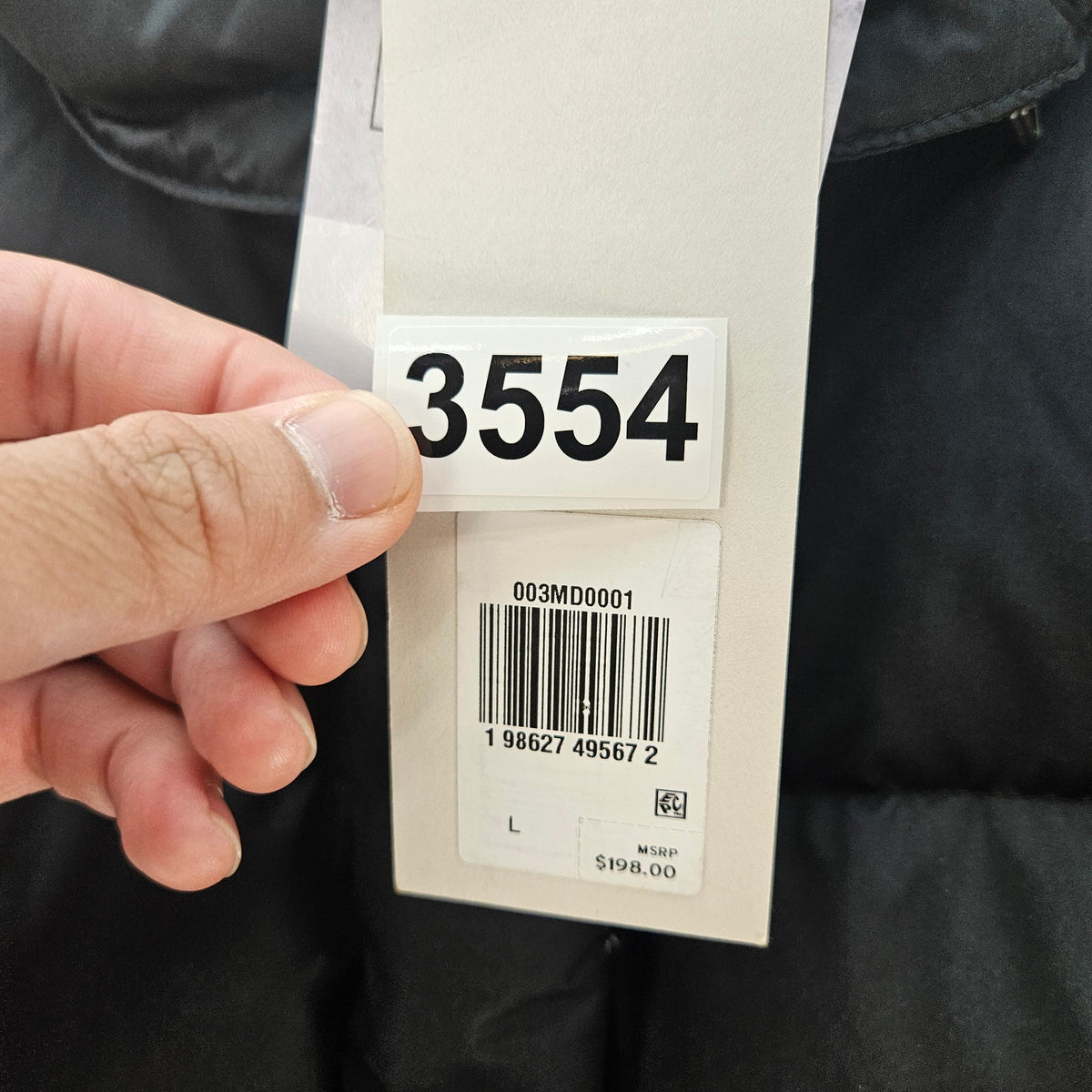 LEVI'S WOMENS LARGE PREMIUM DOWN PUFFER JACKET BLACK HOODED INSULATED NWT