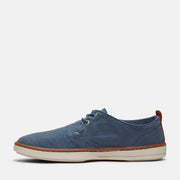 TIMBERLAND MEN'S 8 HOOKSET LOW LACE SNEAKER BLUE CANVAS BOAT SHOE TB0A6CNJEP4