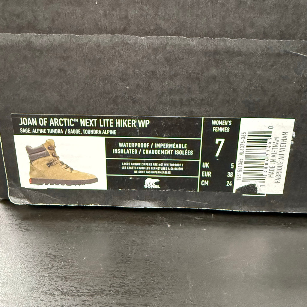 SOREL Women’s JOAN OF ARCTIC NEXT LITE HIKER WP IMPERMEABLE SAGE Tundra