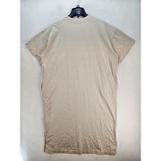 UNIQLO WOMEN'S L OVERSIZED LONGLINE TSHIRT DRESS BEIGE