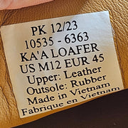 OLUKAI MEN'S 12 KA'A LOAFER BROWN LEATHER SUEDE RUBBER OUTSOLE SLIP 10535-6363